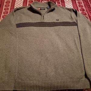 CHAPS 1/4 ZIP UP PULLOVER SWEATER